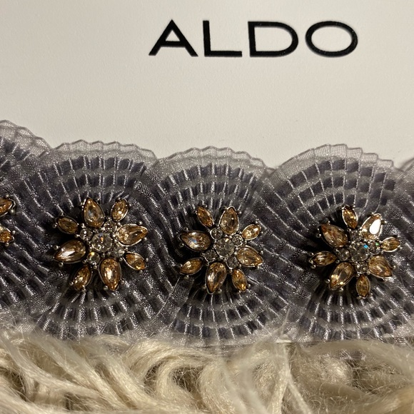 *NWT* ALDO Statement Gray and Pink stoned Women’s Choker - Picture 4 of 7